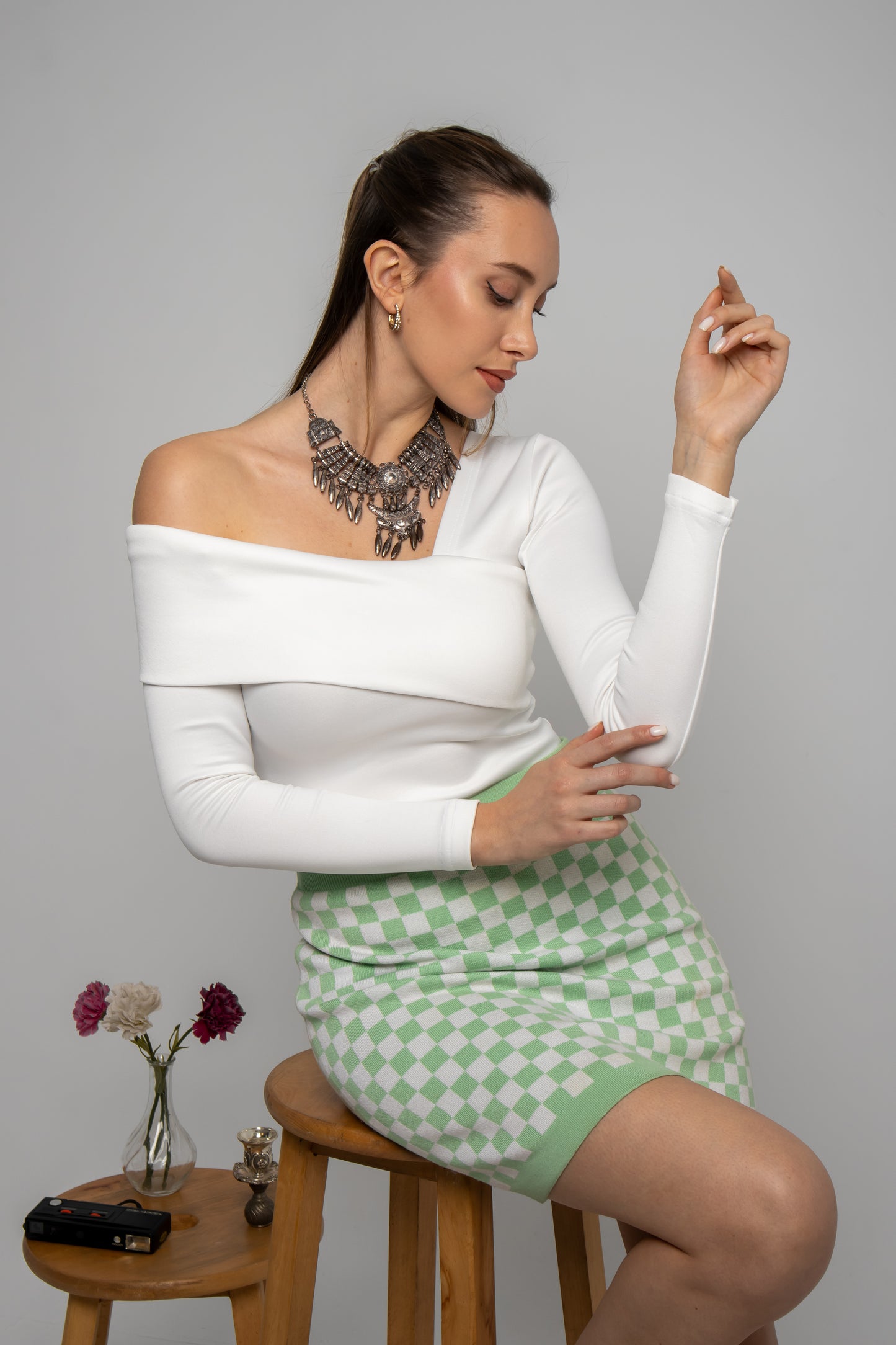 Elle Top White