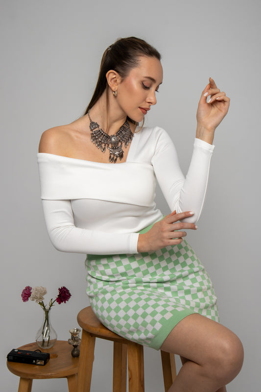 Elle Top White